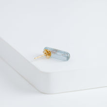 Load image into Gallery viewer, Rough stone aquamarine stud
