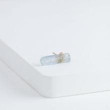 Load image into Gallery viewer, Rough stone aquamarine stud
