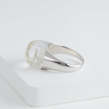 Load image into Gallery viewer, Mini rock faceted round himalaya quartz ring - silver
