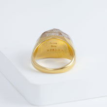 Load image into Gallery viewer, Mini rock faceted round rutilated quartz ring
