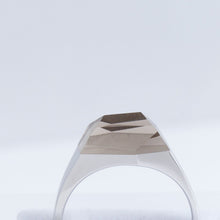 Load image into Gallery viewer, Mini rock crystal smoky quartz ring - silver
