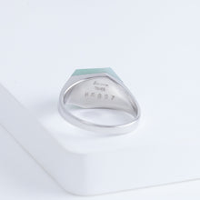 Load image into Gallery viewer, Mini rock crystal jade ring - silver
