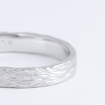 Plumage calm line 3.5mm platinum ring