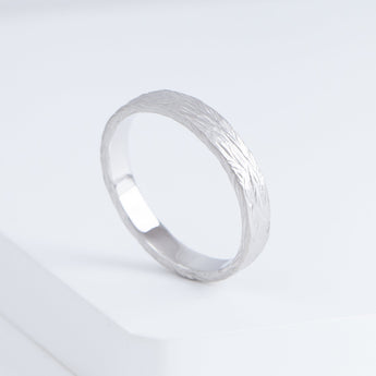 Plumage calm line 3.5mm platinum ring