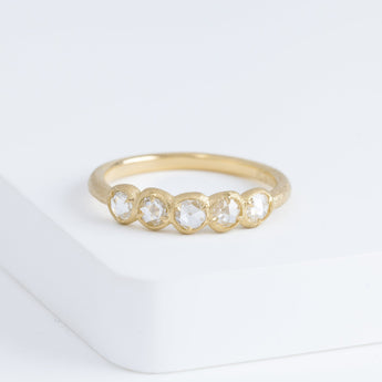 Pebble diamond ring