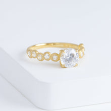 Load image into Gallery viewer, Pebble little solitaire diamond ring (made-to-order)
