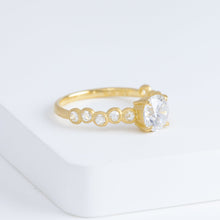 Load image into Gallery viewer, Pebble little solitaire diamond ring (made-to-order)
