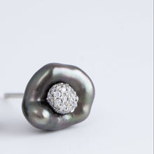 Load image into Gallery viewer, Coronet South sea black pearl diamond studs
