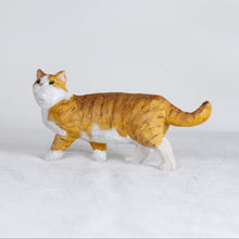 Load image into Gallery viewer, Ryoji Bannai - #2602 Brown and white tabby walking cat
