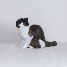 Load image into Gallery viewer, Ryoji Bannai - #2606 Black and white scratching cat
