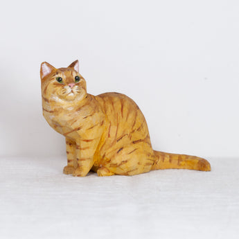 Ryoji Bannai - #2608 Orange tabby side sitting cat