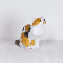 Load image into Gallery viewer, Ryoji Bannai - #2612 Calico sitting cat
