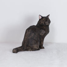 Load image into Gallery viewer, Ryoji Bannai - #2613 Black side sitting cat
