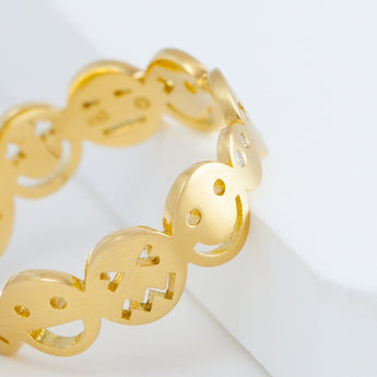 Smiley iconic ring (18K Yellow Gold)