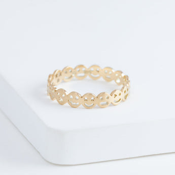 Smiley eternity ring