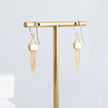 Load image into Gallery viewer, One-of-a-kind Boulder opal earrings with chains

