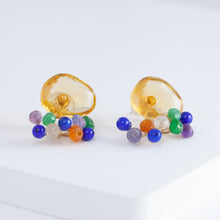 Load image into Gallery viewer, Fairy citrine and mixed stone earrings

