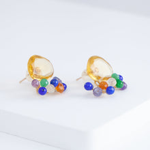 Load image into Gallery viewer, Fairy citrine and mixed stone earrings
