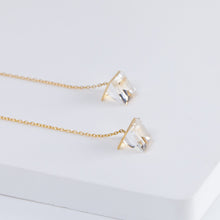 Load image into Gallery viewer, Reflection quartz threader earrings

