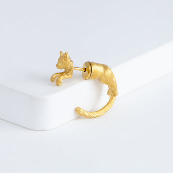 Cat through earring