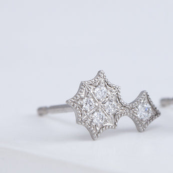 Lucent platinum studs