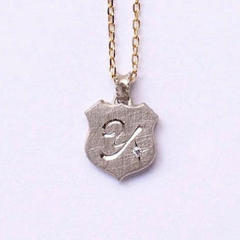 [Special order for Dixie] Alphabet Y pendant with diamond