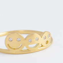 Load image into Gallery viewer, Diamond three smile ring
