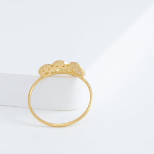 Diamond three smile ring