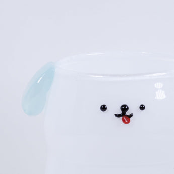Blue Ears Dog Glass