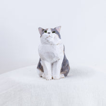 Load image into Gallery viewer, Ryoji Bannai - #2512 Mackerel tabby and white sitting cat
