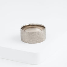 Load image into Gallery viewer, Flat white gold ring with unique brown diamond
