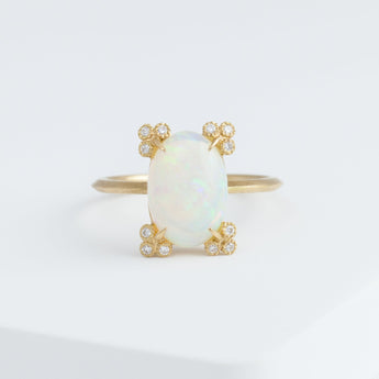 Spread Australian opal ring
