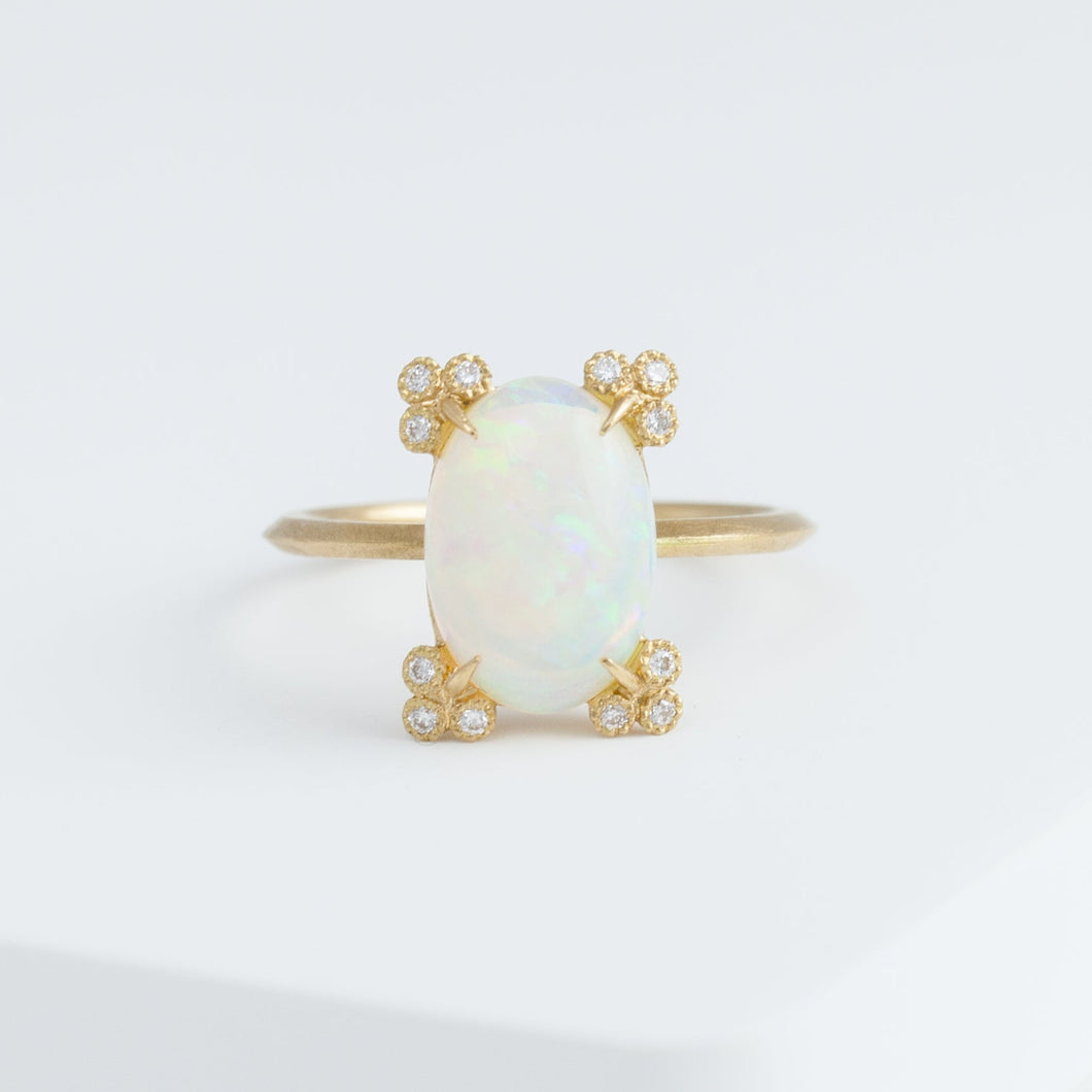 Spread Australian opal ring