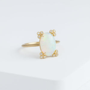 Spread Australian opal ring
