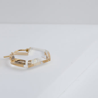 Hexagon flat earrings mini