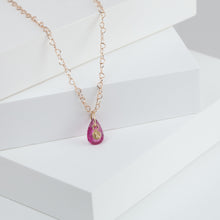 Load image into Gallery viewer, Rubellite pear drop pendant
