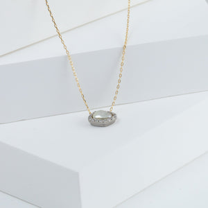 Tulle south sea pearl and diamond necklace