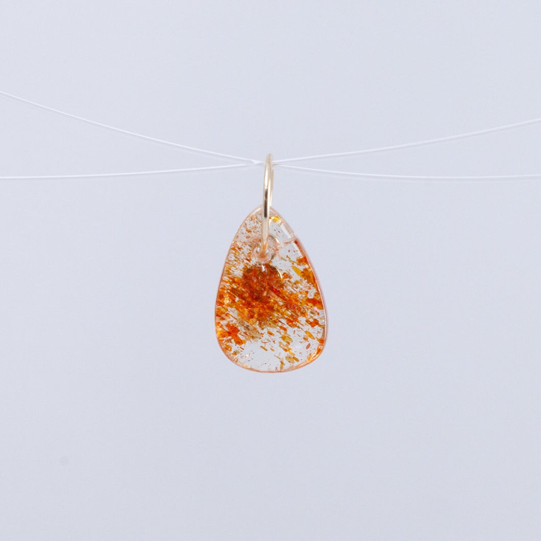 Sunstone pear drop pendant