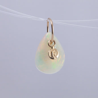 Opal pear drop pendant