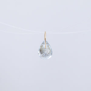 Aquamarine pear drop pendant