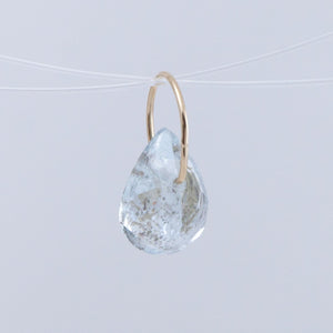 Aquamarine pear drop pendant