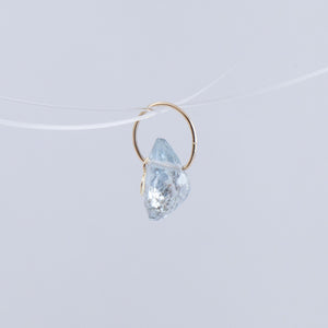 Aquamarine pear drop pendant