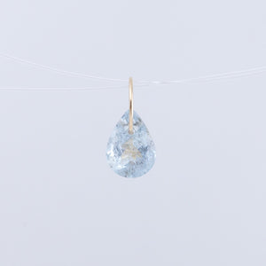 Aquamarine pear drop pendant