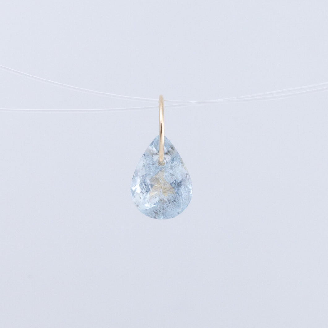 Aquamarine pear drop pendant