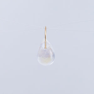 White labradorite pear drop pendant