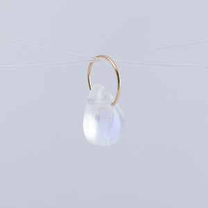 White labradorite pear drop pendant
