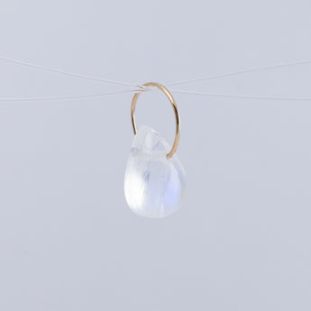 White labradorite pear drop pendant