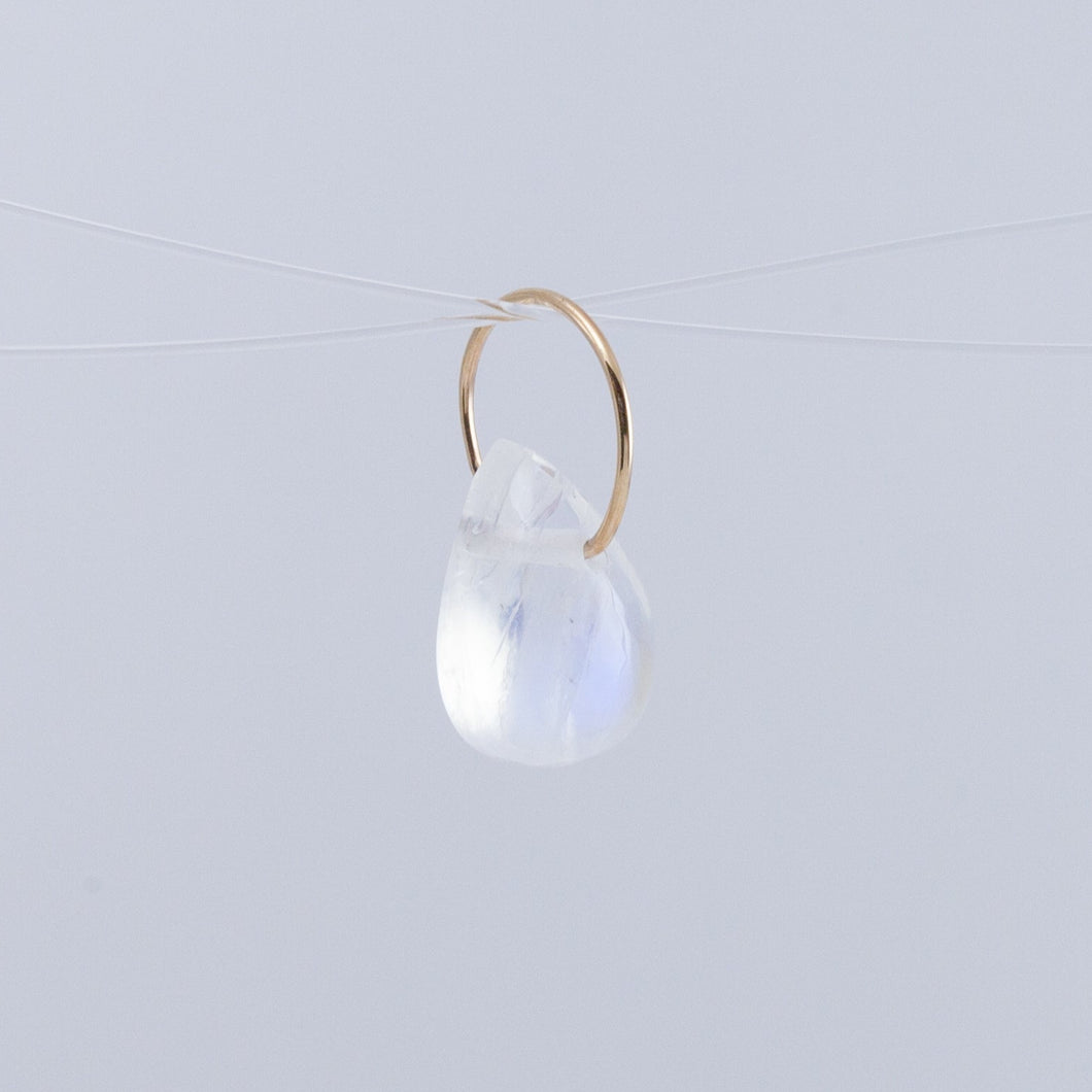 White labradorite pear drop pendant