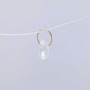 White labradorite pear drop pendant