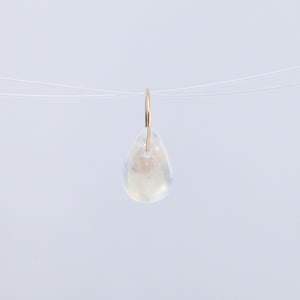 White labradorite pear drop pendant